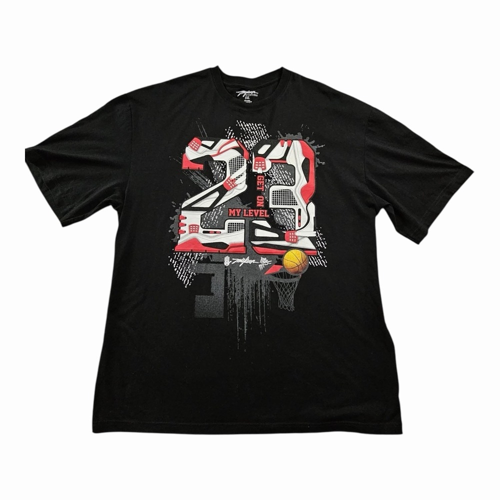 Miskeen Originals 3XL Graphic T-Shirt Black "23 Get On My Level"‎ Sneaker Art